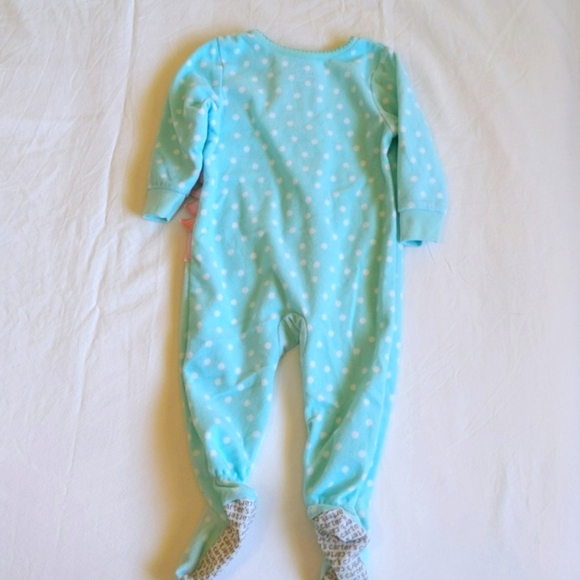 carter's 3-pack fleece zipper footie sleeper pajamas bundle 12 months baby girl - Picture 8 of 10